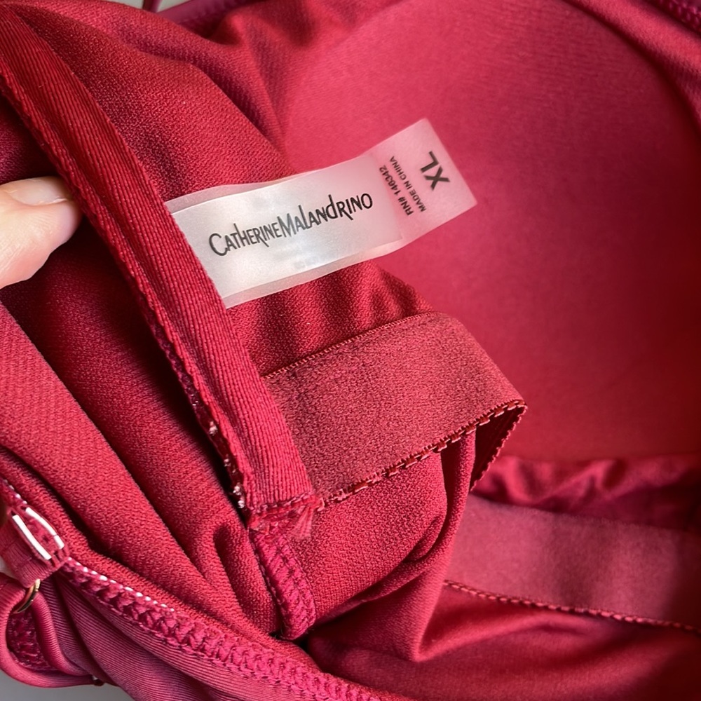 Catherine Malandrino one piece swimsuit in crimson - XL NWT - Picture 8 of 11